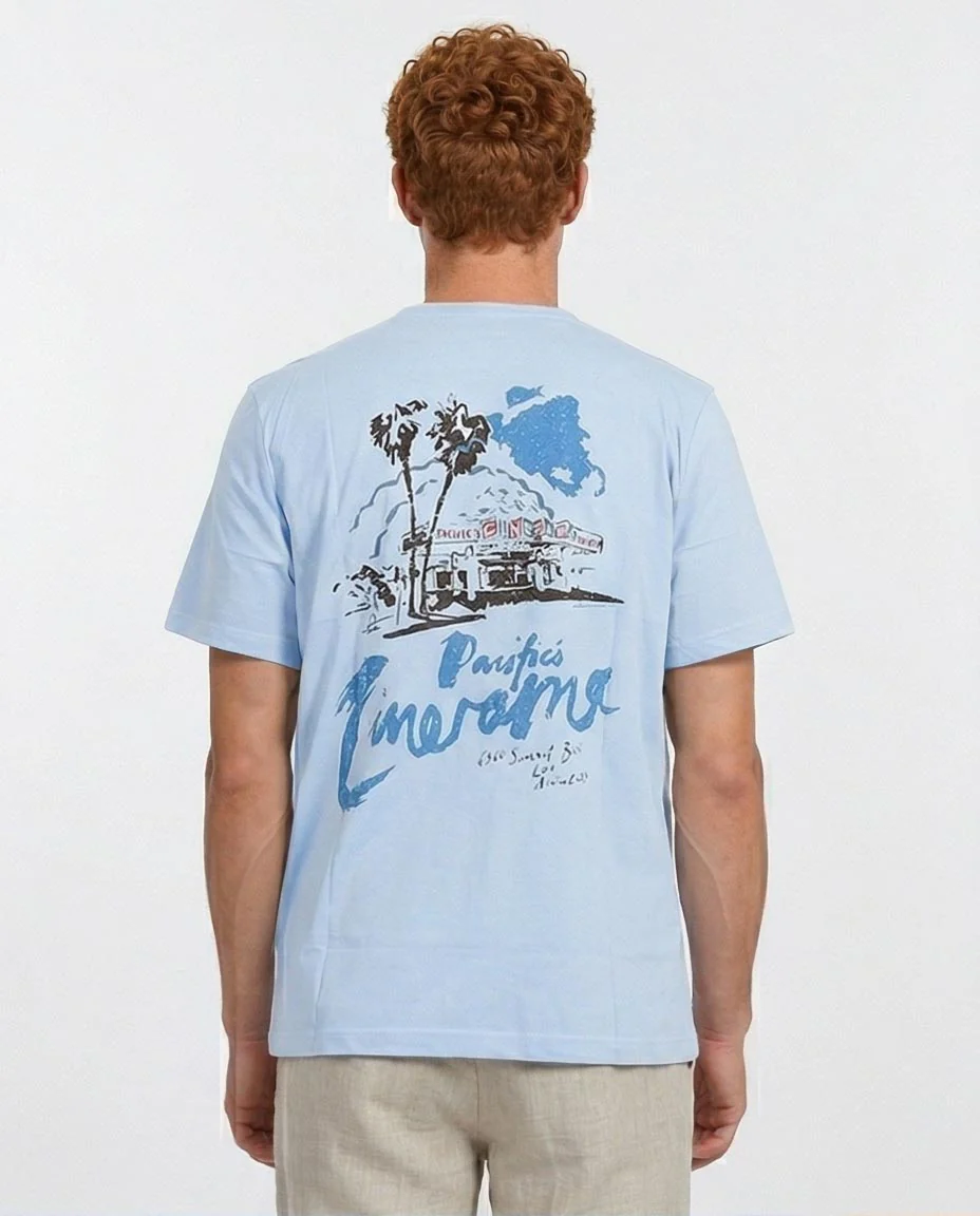 Ravin | Pacific's Cinerama Graphic T-Shirt in Light Blue – O203115 - Image 2