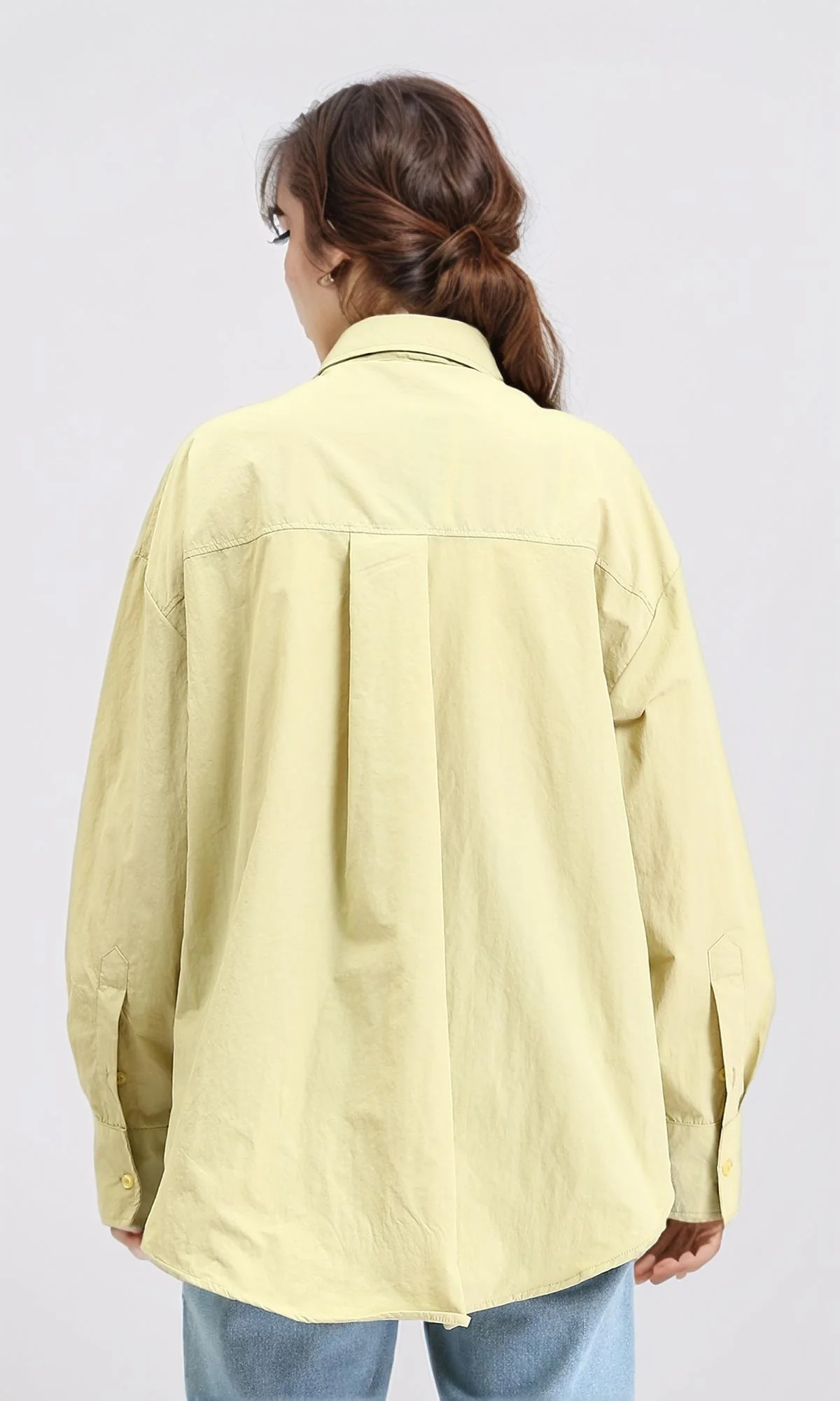 Pastel Lime Relaxed-Fit Button-Down Shirt - Image 2