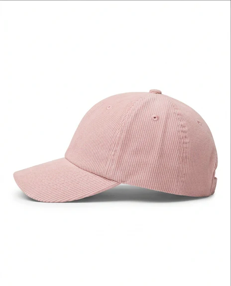 Pastel Pink Corduroy Textured Baseball Cap - R217533 - Image 3