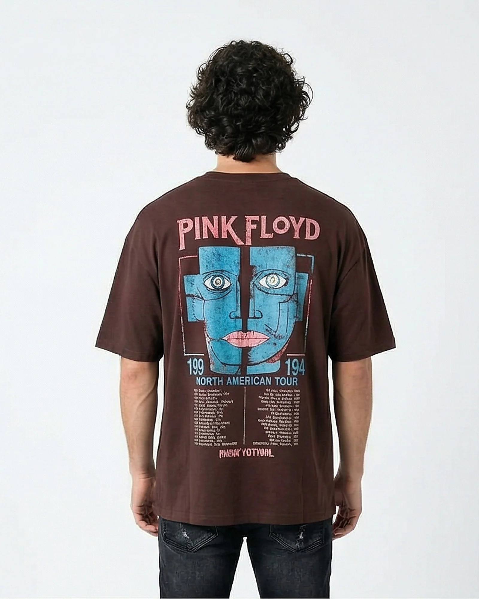 Pink Floyd North American Tour Graphic Oversized T-Shirt - Image 2