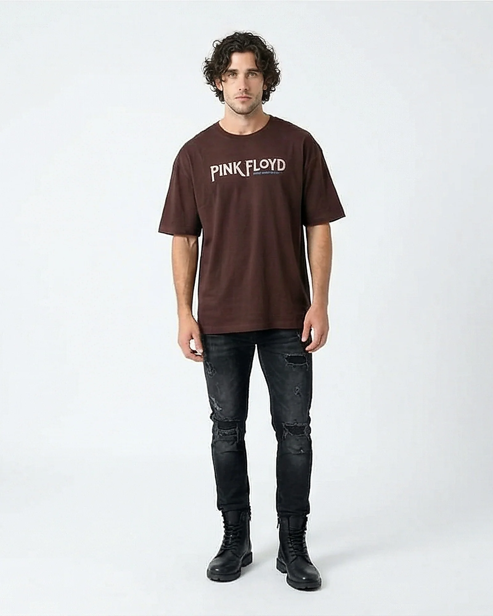 Pink Floyd North American Tour Graphic Oversized T-Shirt - Image 3