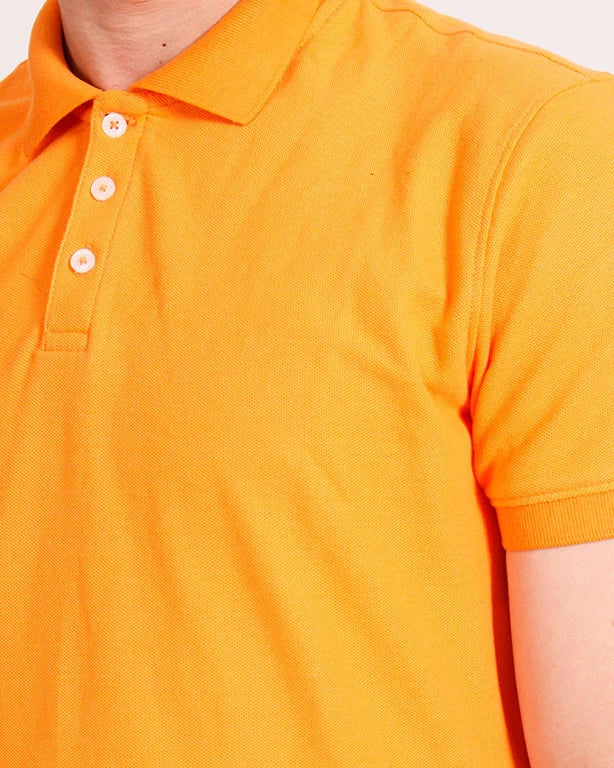 Ravin Premium 100% Cotton Piqué Polo Shirt – Vibrant Orange - R204667 - Image 4