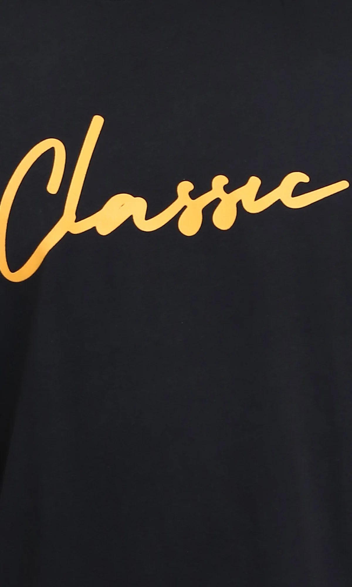 R207704 - Printed "Classic" Elbow Sleeves Tee - Black - Image 3