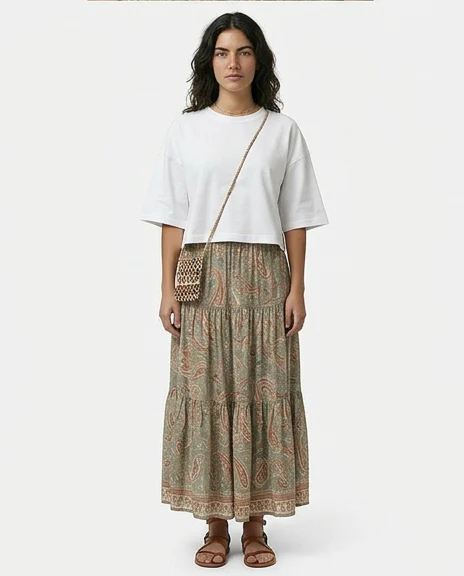 Pristine White Boxy Cropped Tee - R217419 - Image 3