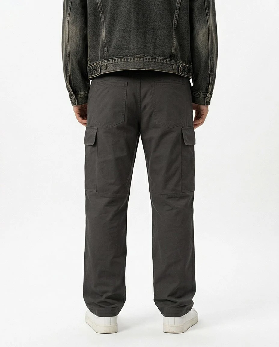 Ravin Relaxed-Fit Cargo Pants with Drawstring Waist – Dark Grey - R217441 - Image 2