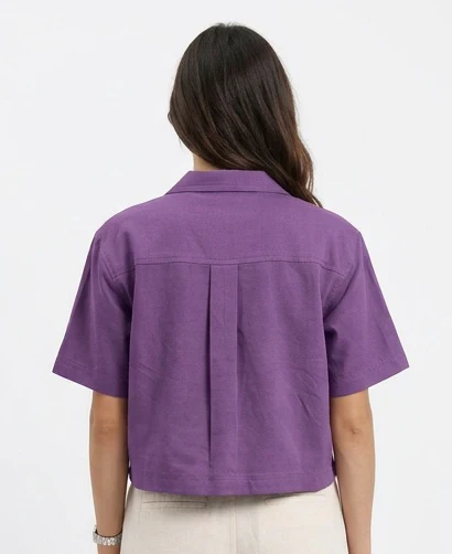 Purple Utility Boxy Short Sleeve Shirt - R216620 - Image 2