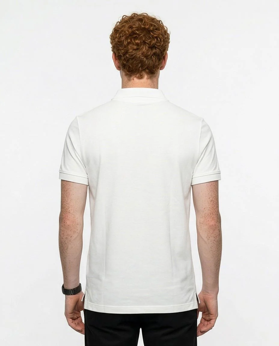 Ravin Men's Essential Slim-Fit Piqué Polo Shirt – White - R215948 - Image 2