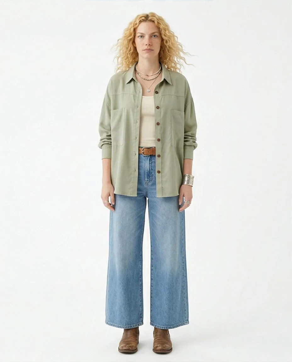 Ravin Sage Utility Drop-Shoulder Relaxed Shirt - R216066 - Image 3