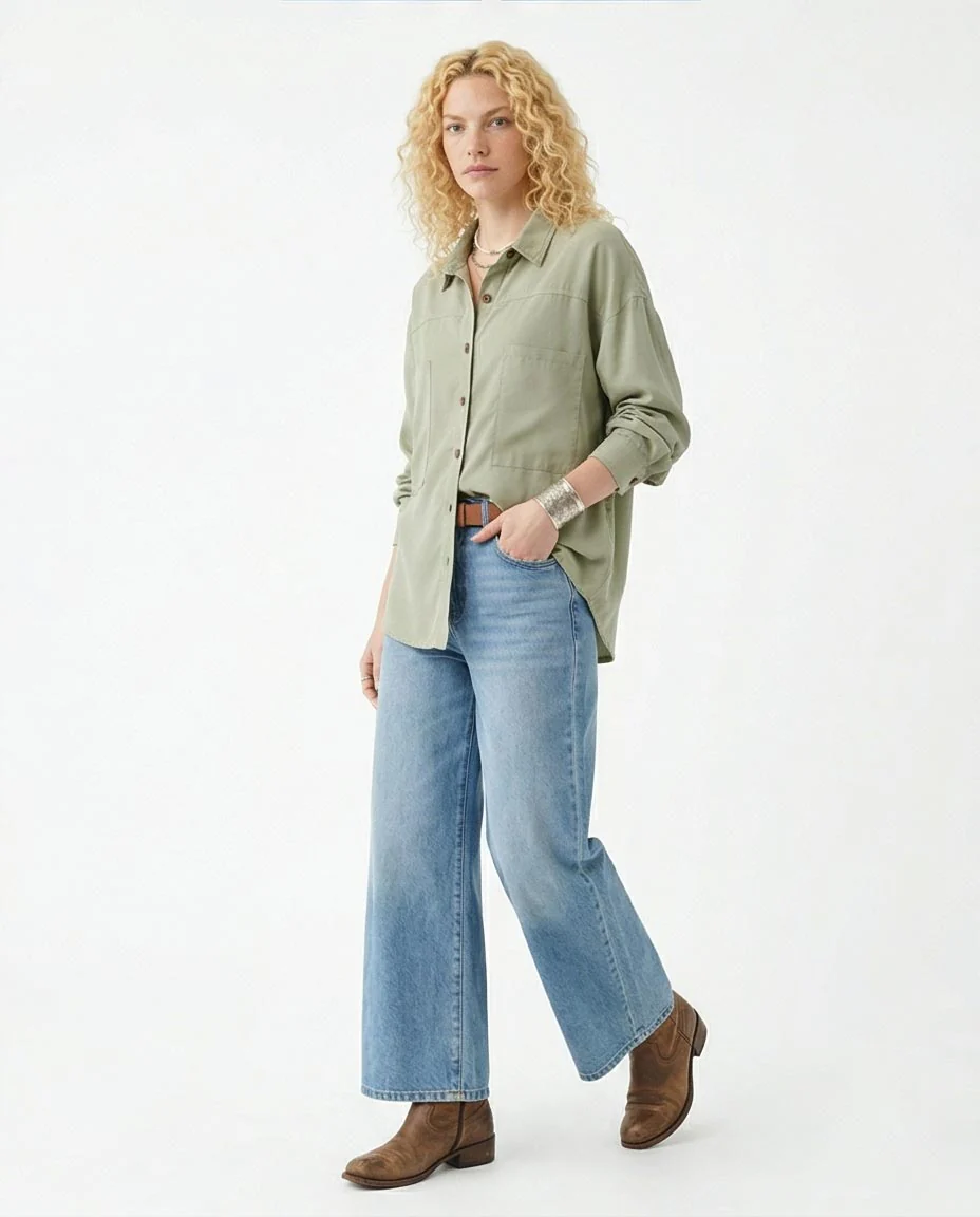 Ravin Sage Utility Drop-Shoulder Relaxed Shirt - R216066 - Image 4