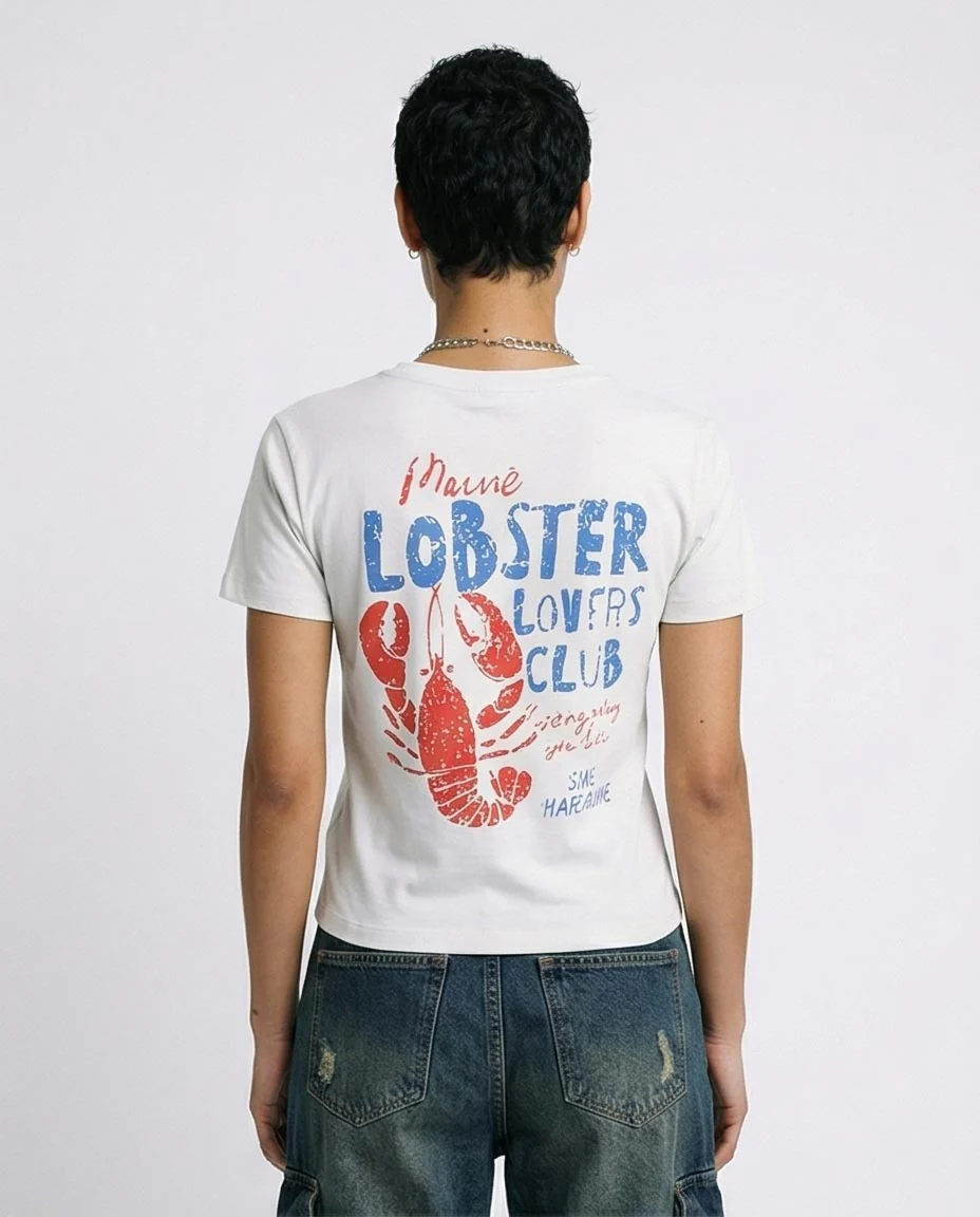 Ravin Maine Lobster Club Distressed Graphic T-Shirt - White - R216300 - Image 2