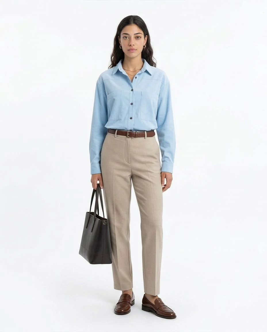 Ravin Men’s Oversized Sueded Utility Shirt in Sky Blue - R216615 - Image 3