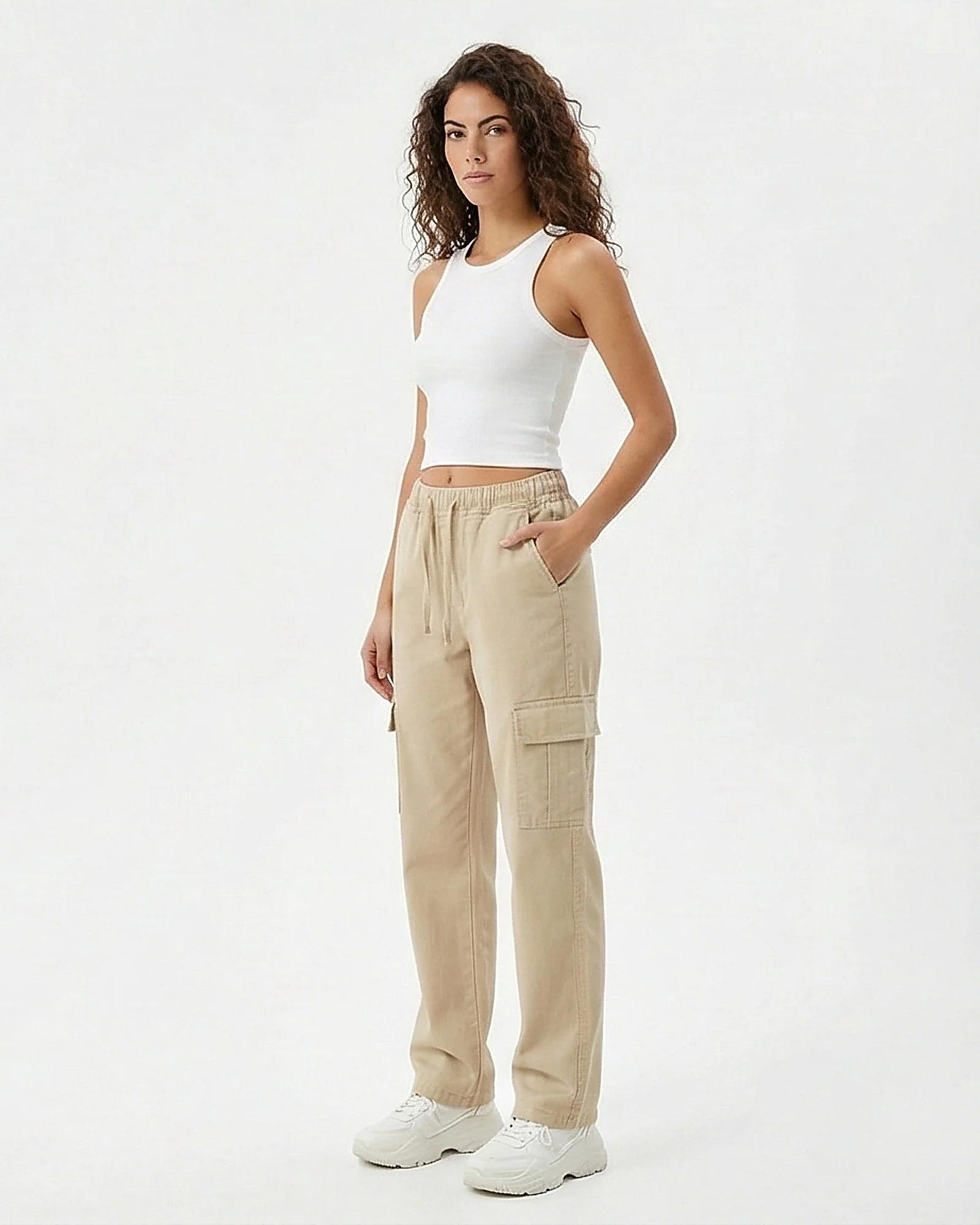 Ravin Women’s Washed Sand Denim Shirt with Rhinestone Shoulders & Chain Fringe - R216815 - Image 5