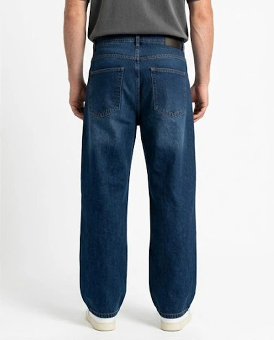 Ravin Men's Dark Wash Relaxed Wide-Leg Denim Jeans - R217112 - Image 2