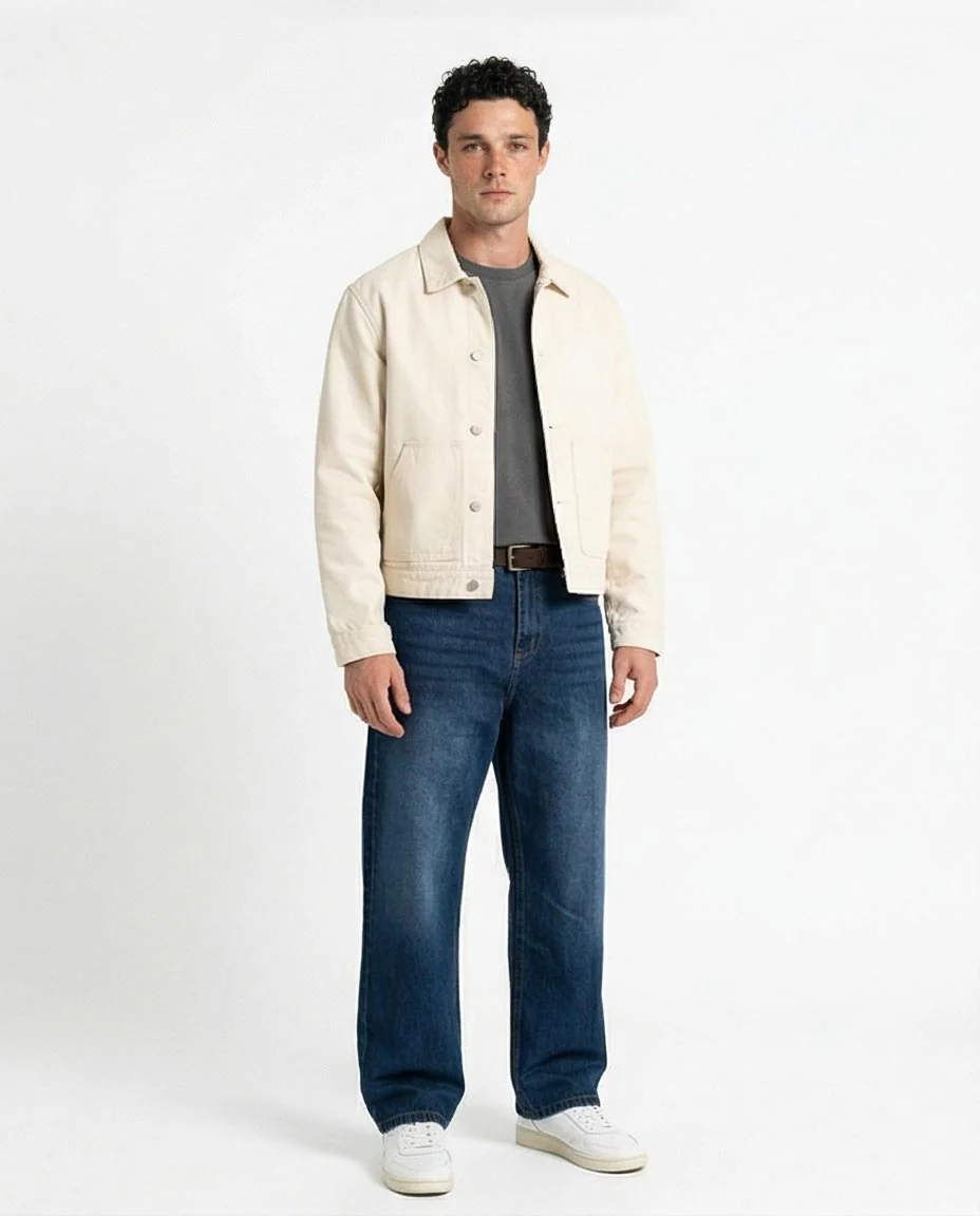 Ravin Men's Dark Wash Relaxed Wide-Leg Denim Jeans - R217112 - Image 3