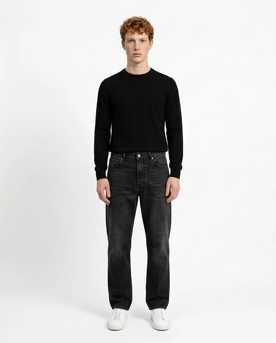 Ravin Men’s Elevated Straight-Leg Denim – Washed Charcoal - R217114 - Image 3