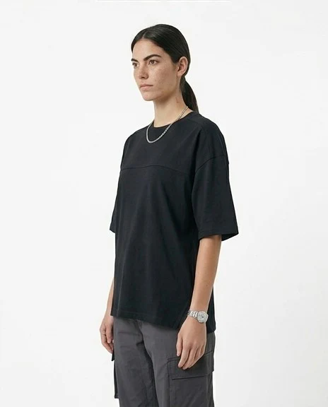 Seam-Detail Oversized Boxy Tee in Noir - R217435 - Image 2