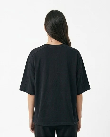 Seam-Detail Oversized Boxy Tee in Noir - R217435 - Image 4