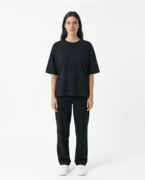 Seam-Detail Oversized Boxy Tee in Noir - R217435 - Image 5