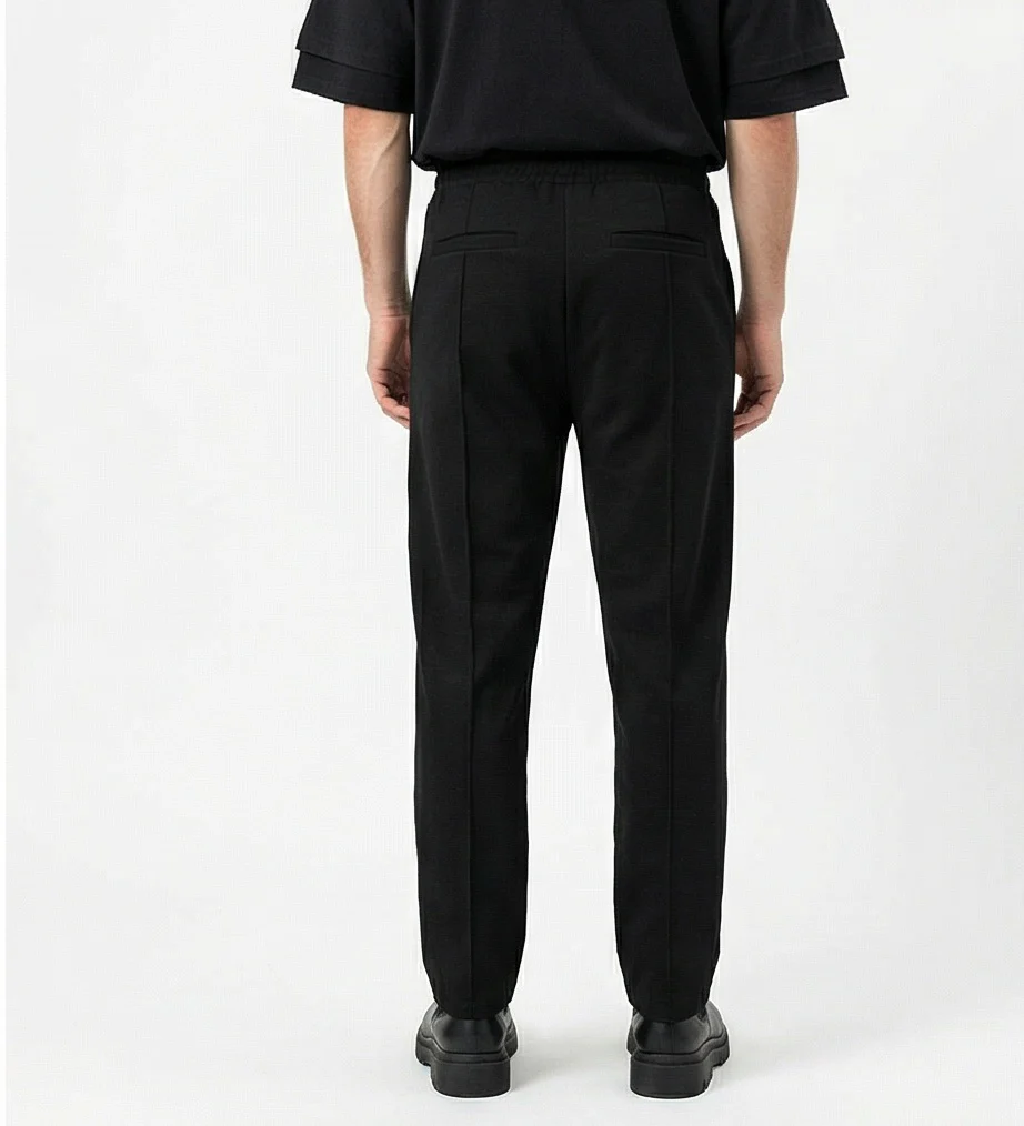 Black Pintuck Tailored Joggers - R217630 - Image 2