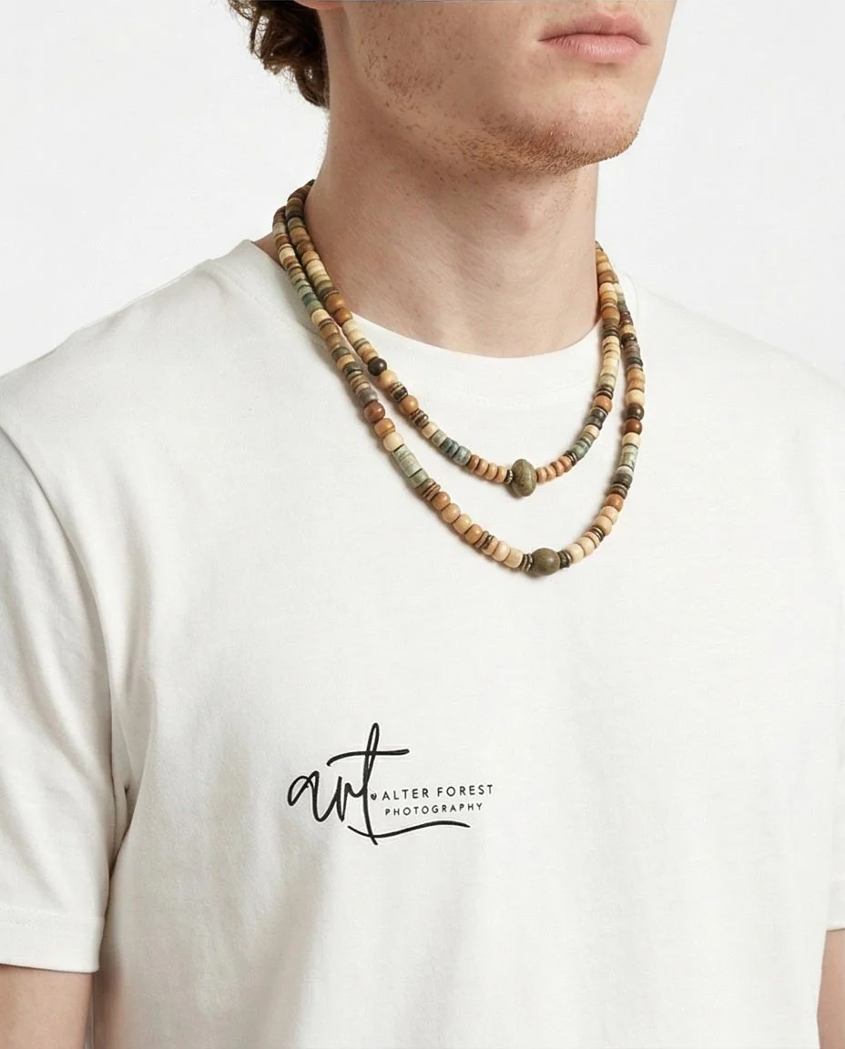 Ravin Art-Line Floral Graphic T-Shirt – Modern Boho White Tee - R216569 - Image 3