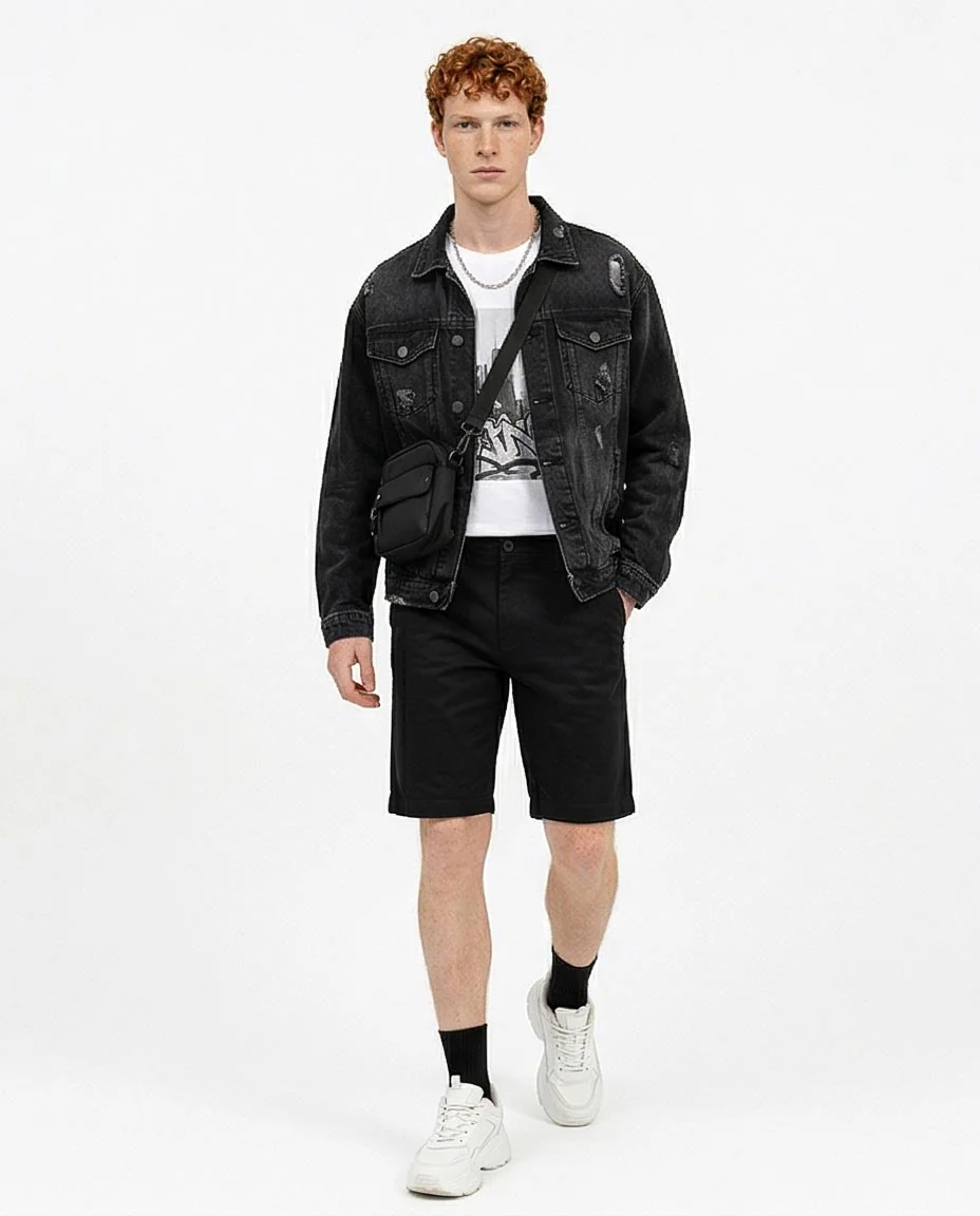 Ravin Men's Essential Slim-Fit Chino Shorts in Onyx Black - o187226 - Image 3