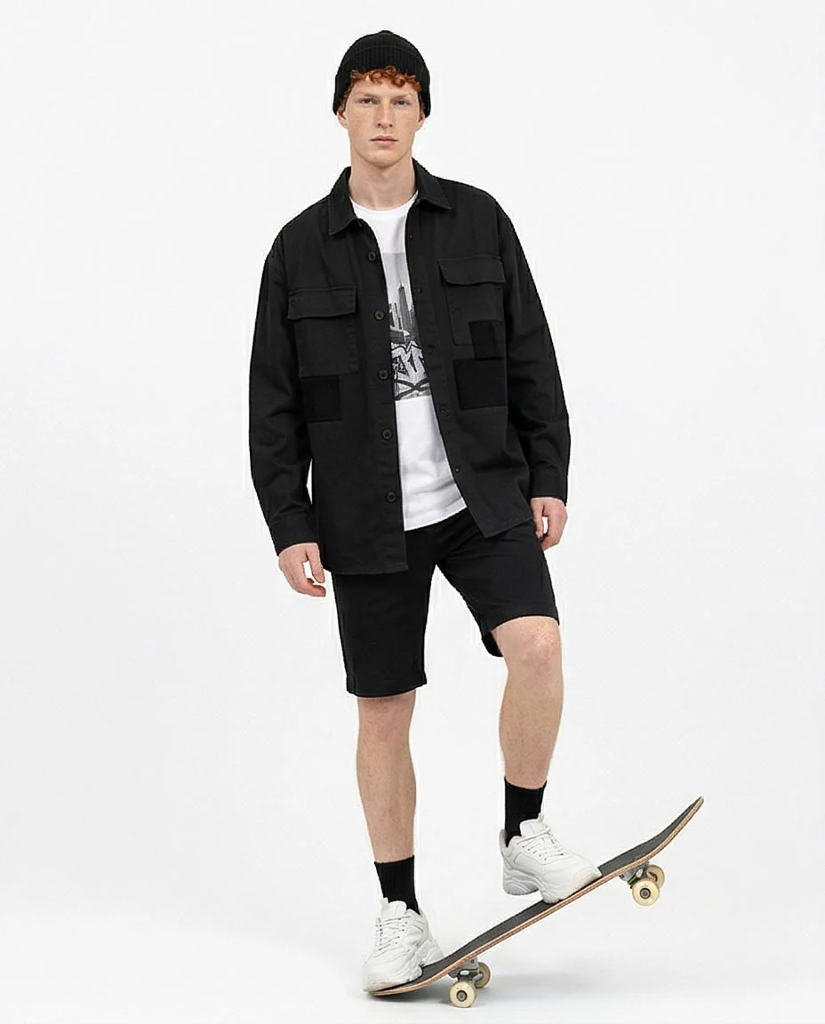Ravin Men's Essential Slim-Fit Chino Shorts in Onyx Black - o187226 - Image 4