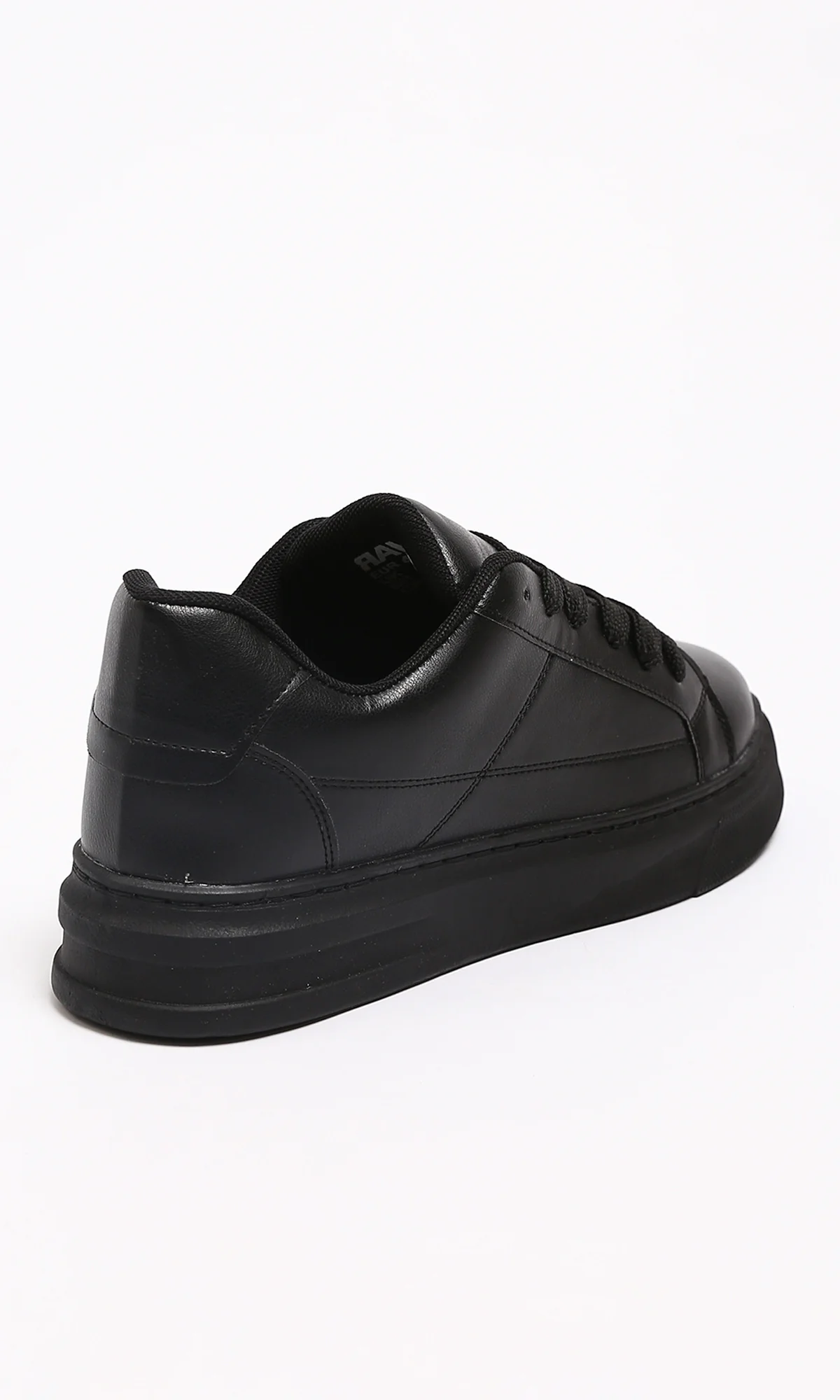 Ravin Men's Monochrome Black Platform Sneakers - Image 4