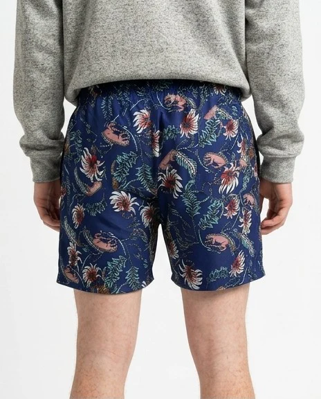 Ravin Men's Navy Botanical Print Board Shorts - O191445 - Image 2