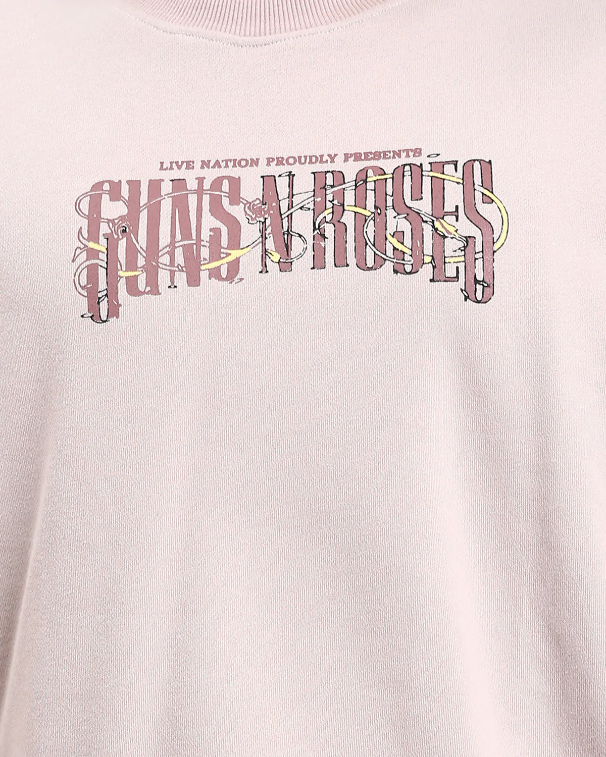 Ravin | Men’s Oversized Guns N’ Roses Graphic Sweatshirt – Mauve - R214275 - Image 4