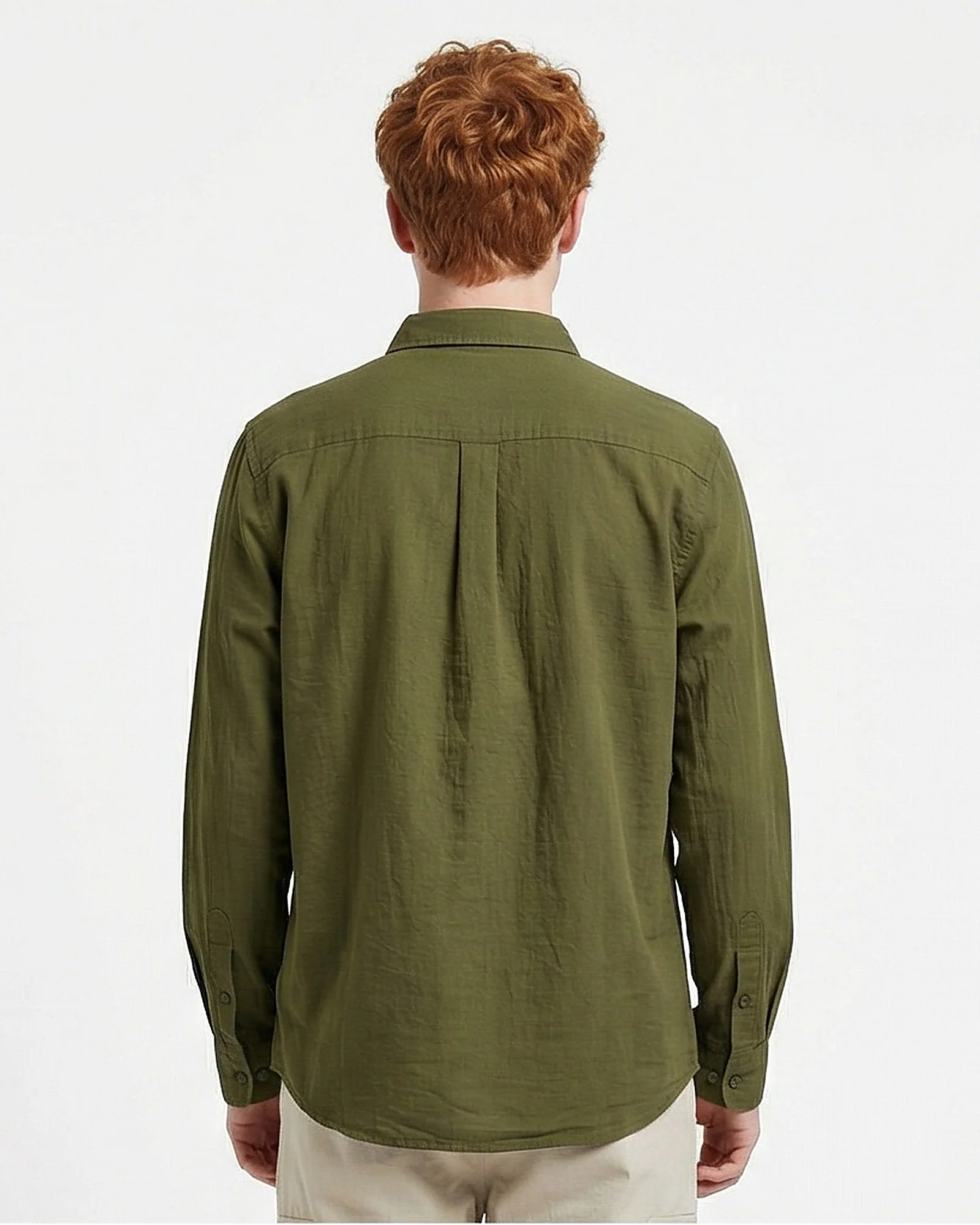 Ravin Men's Premium Linen-Blend Button-Down Shirt – Heritage Olive - R217440 - Image 2