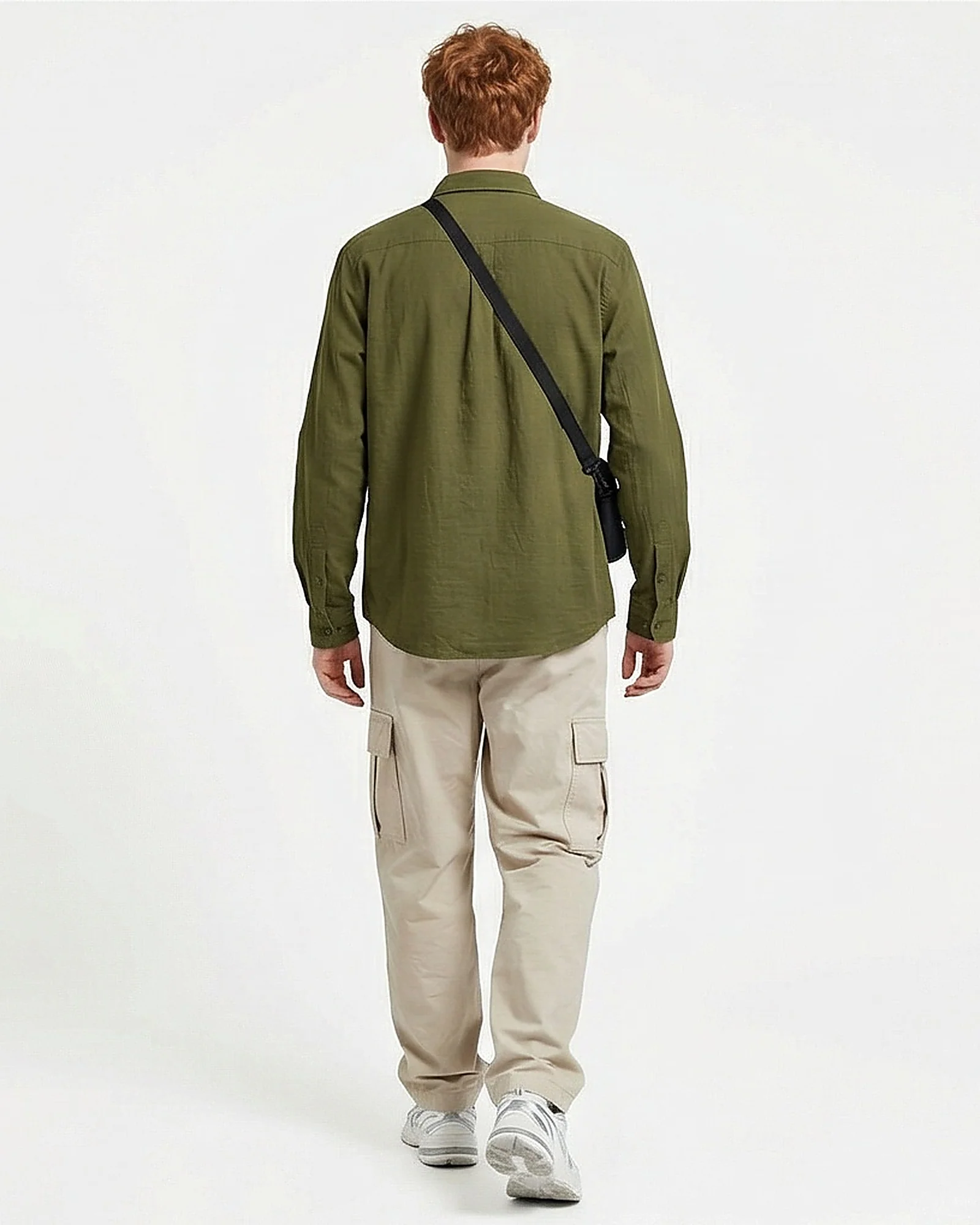 Ravin Men's Premium Linen-Blend Button-Down Shirt – Heritage Olive - R217440 - Image 4