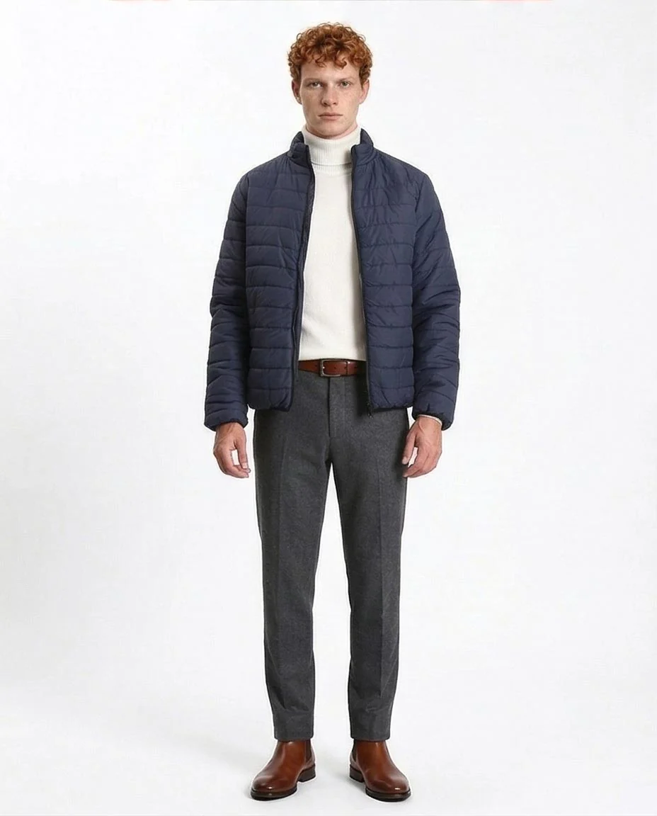 Ravin Men's Puffer Jacket - Stay Warm and Stylish in Navy - R211819 - Image 4