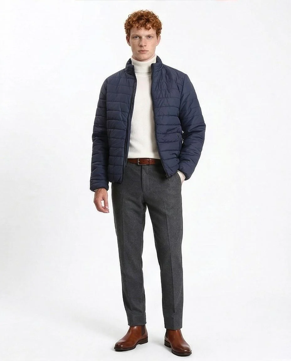Ravin Men's Puffer Jacket - Stay Warm and Stylish in Navy - R211819 - Image 5