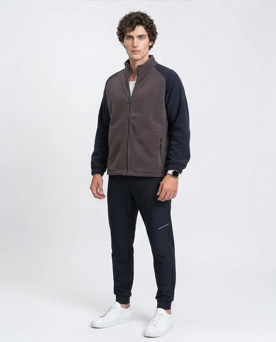 Ravin Men’s Two-Tone Raglan Fleece Zip-Up Jacket - R214033 - Image 4