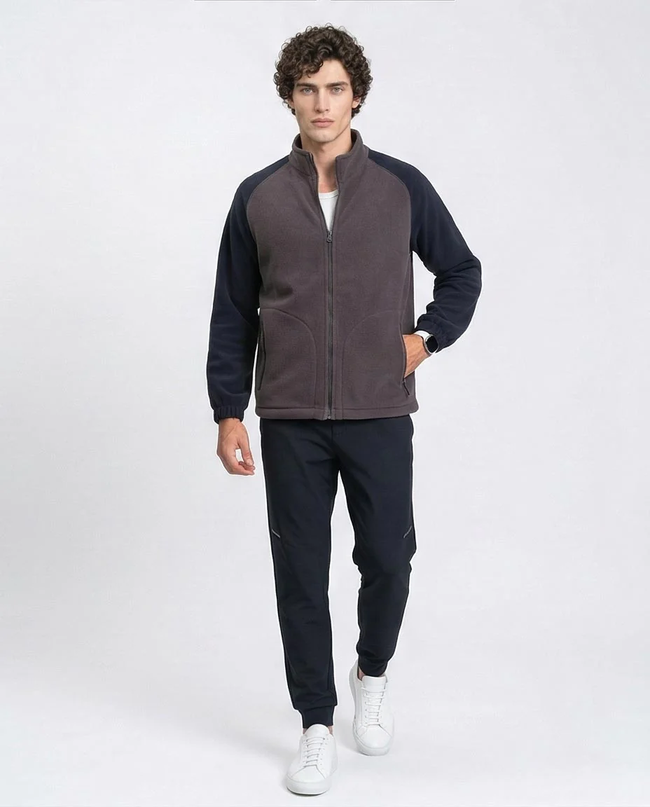 Ravin Men’s Two-Tone Raglan Fleece Zip-Up Jacket - R214033 - Image 5