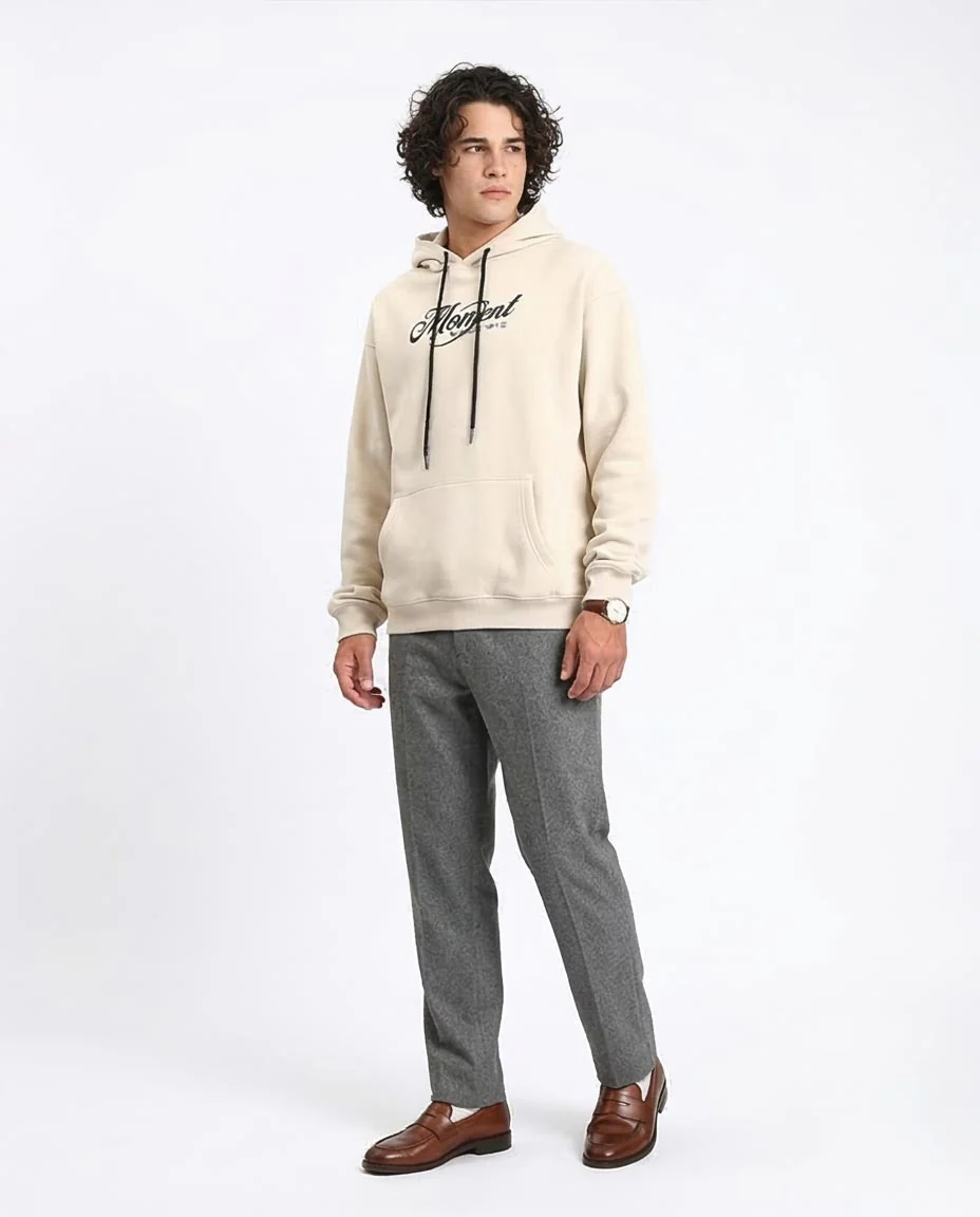 Ravin | "Moment" Oversized Graphic Hoodie – Sandstone - R208842 - Image 5