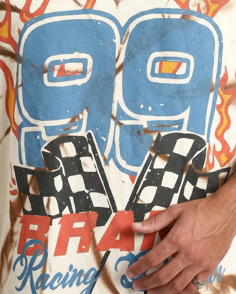 Ravin Oversized "99 Brand" Racing Graphic Tie-Dye T-Shirt - R207469 - Image 3