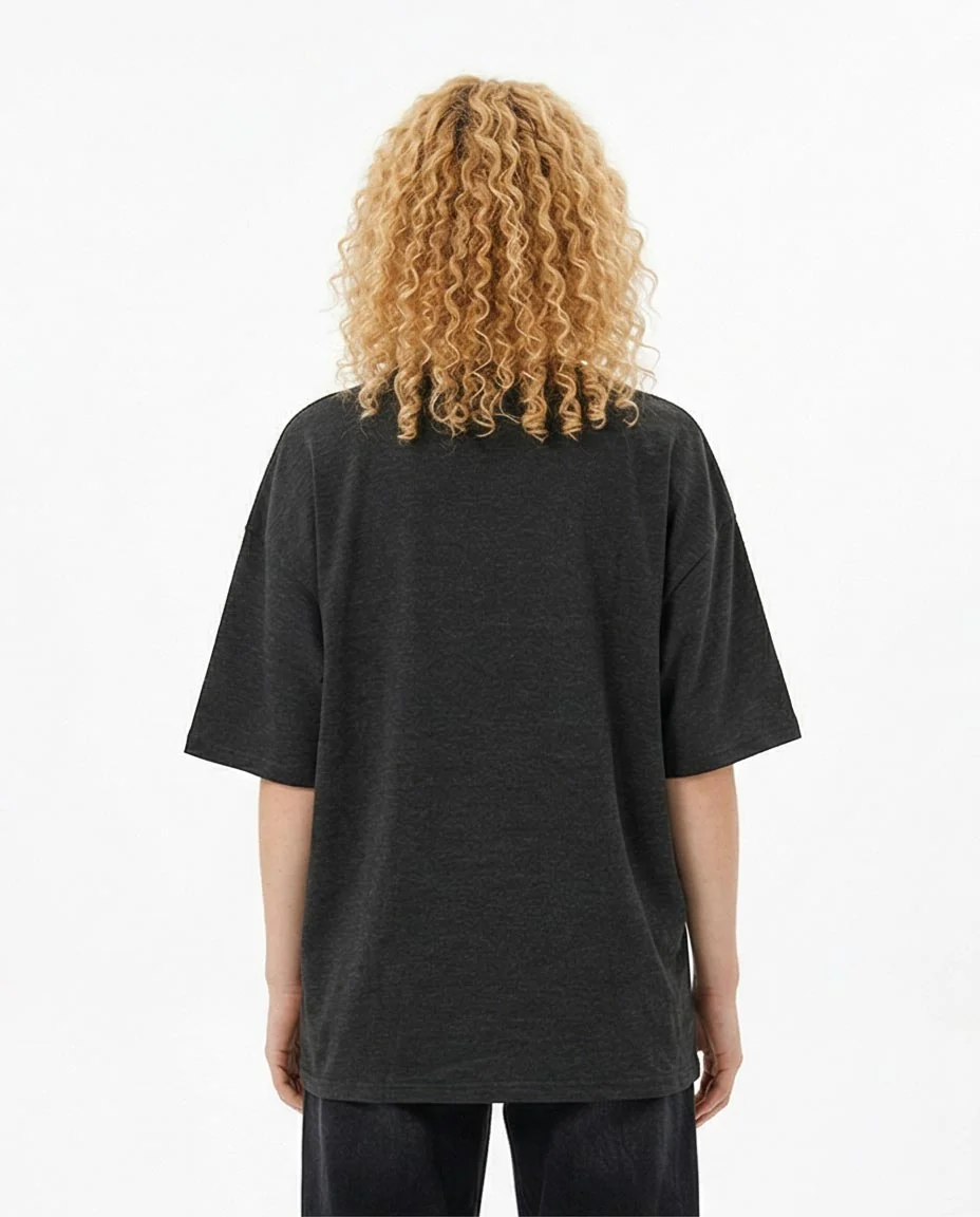 Ravin Oversized Charcoal Heather Drop-Shoulder T-Shirt - R206763 - Image 2