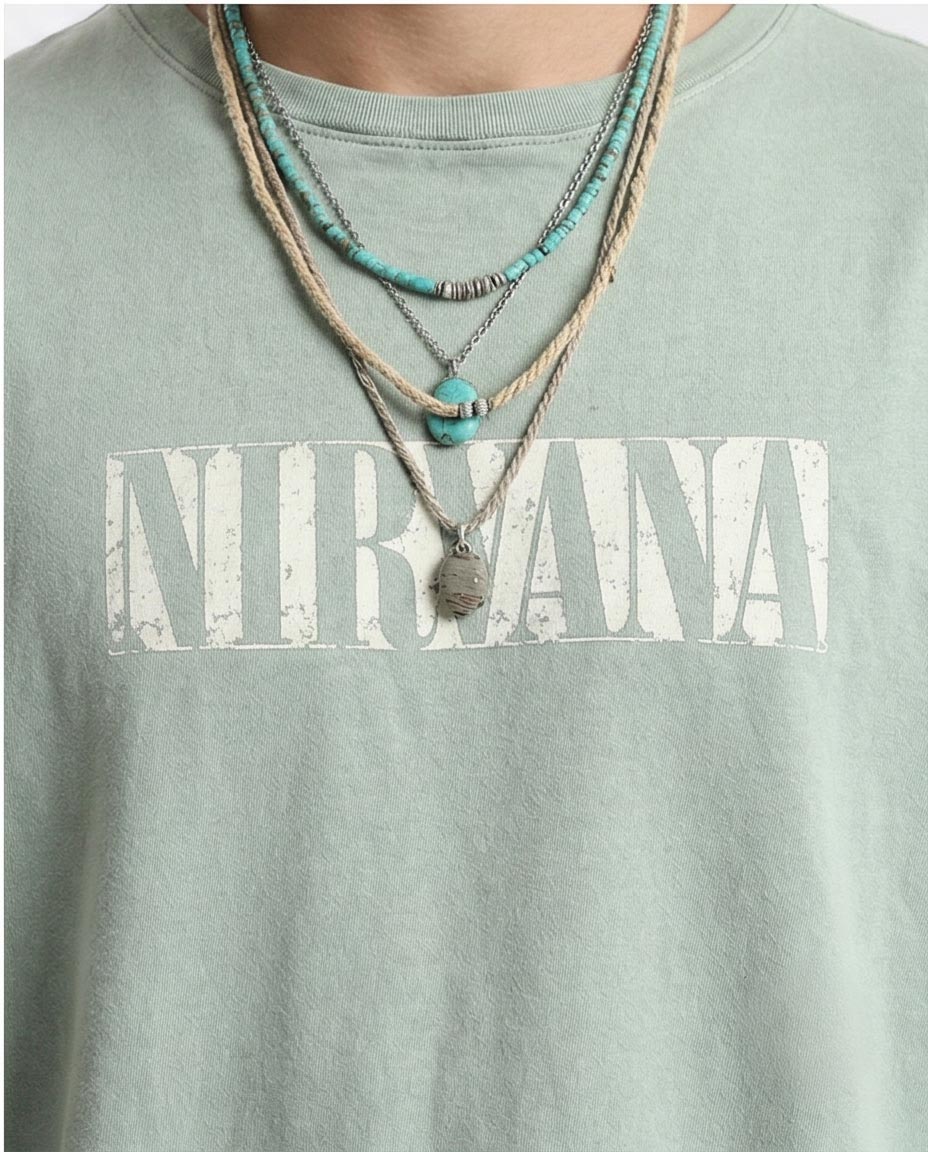 Ravin Oversized Sage Nirvana Graphic T-Shirt - R206746 - Image 3