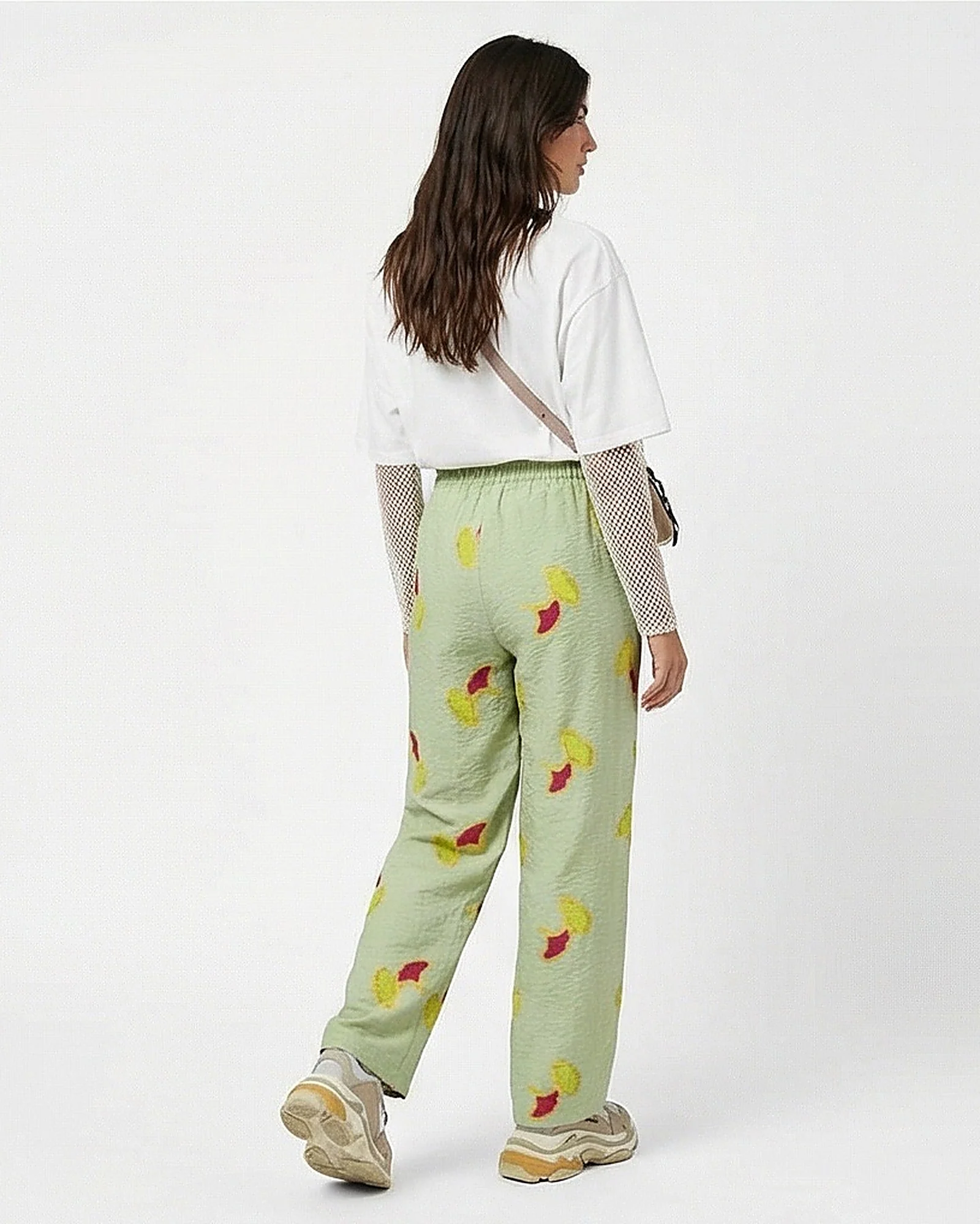 Ravin Embroidered Ginkgo Leaf Linen Pants – Sage Green - R216944 - Image 5