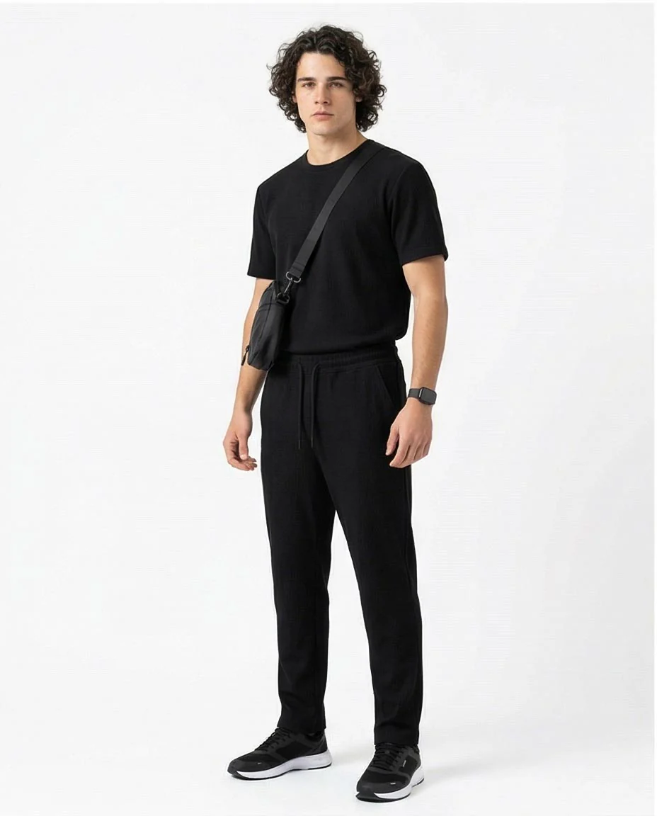 Ravin Ribbed Knit Straight-Leg Pants – Stealth Black - R217420 - Image 3