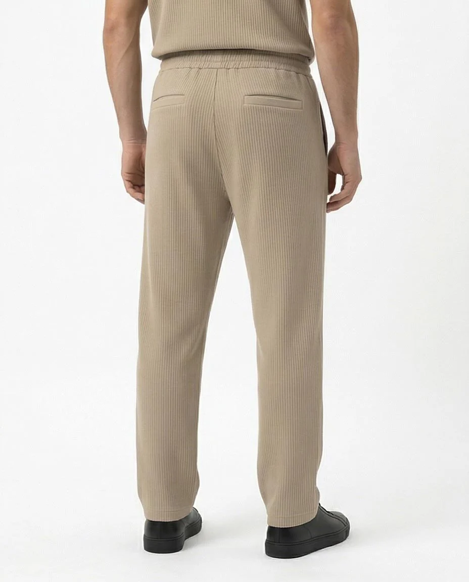 Ravin Ribbed Knit Straight-Leg Pants – Sand - R217421 - Image 2