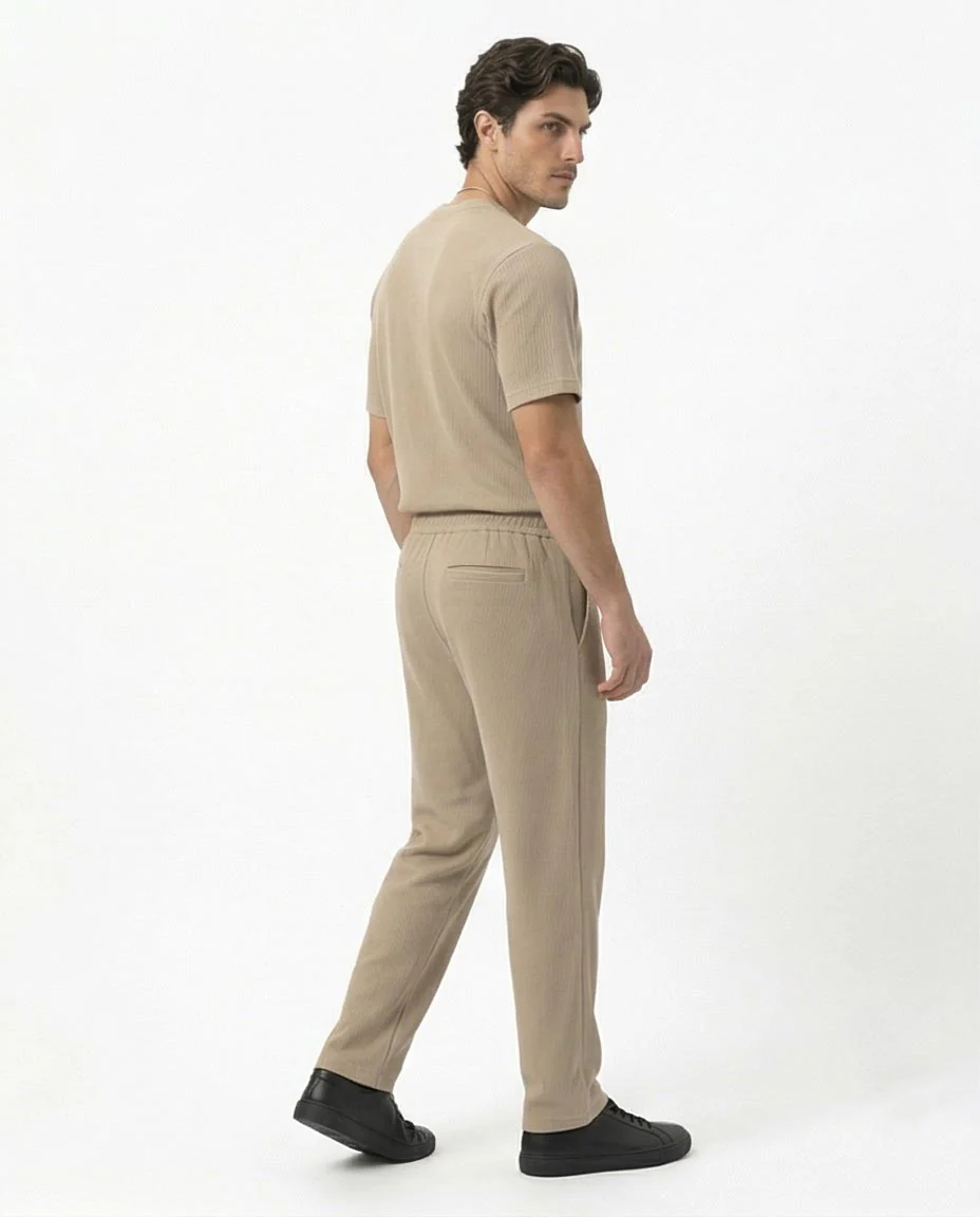 Ravin Ribbed Knit Straight-Leg Pants – Sand - R217421 - Image 4