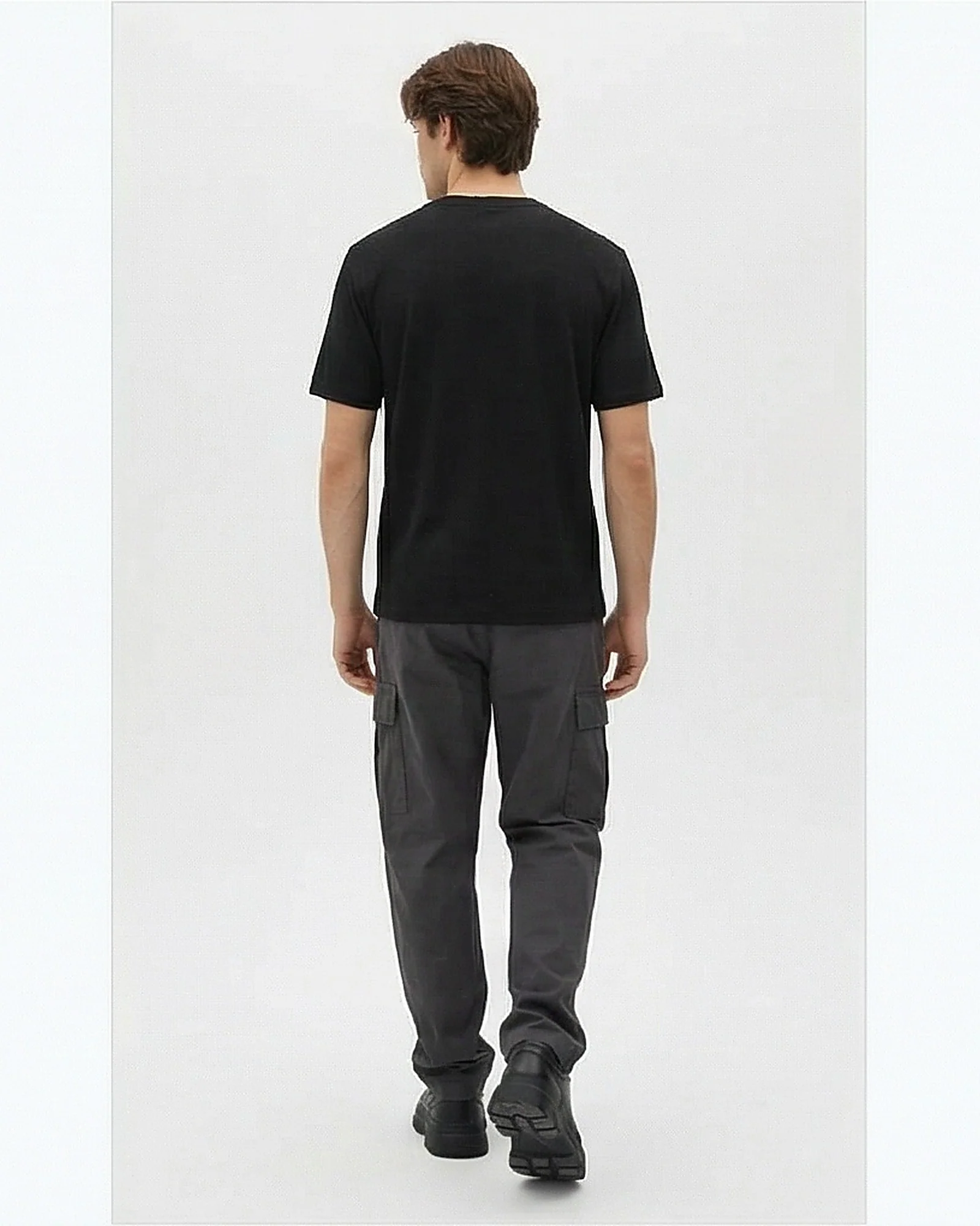 Ravin Ribbed Knit Crew Neck Tee – Stealth Black - R217422 - Image 5