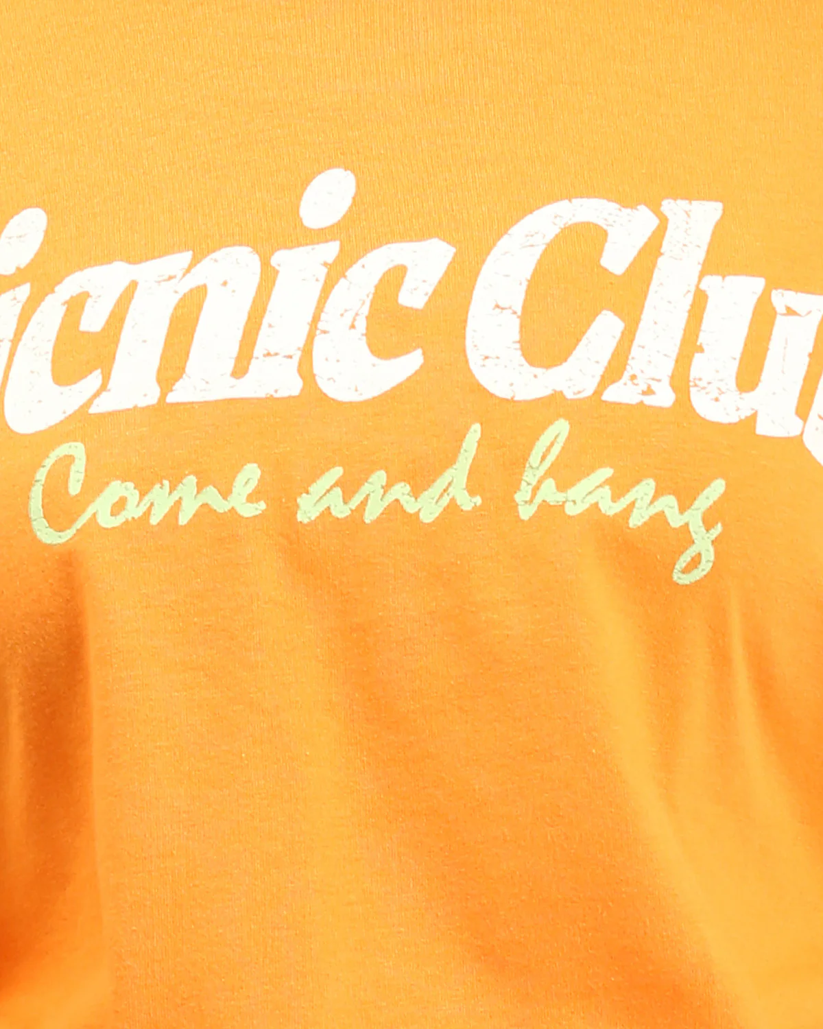 - Ravin Side-Cinch "Picnic Club" Tee in Sun-Kissed Orange - R209232 - Image 4