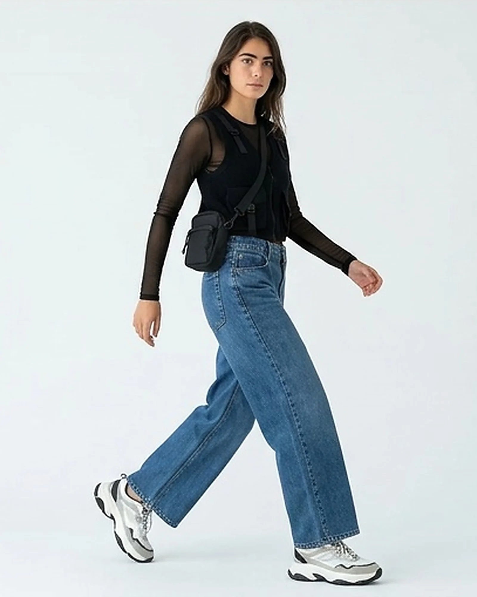 Ravin Wide-Leg High-Rise Denim Jeans – Medium Blue Stone Wash - R216414 - Image 5