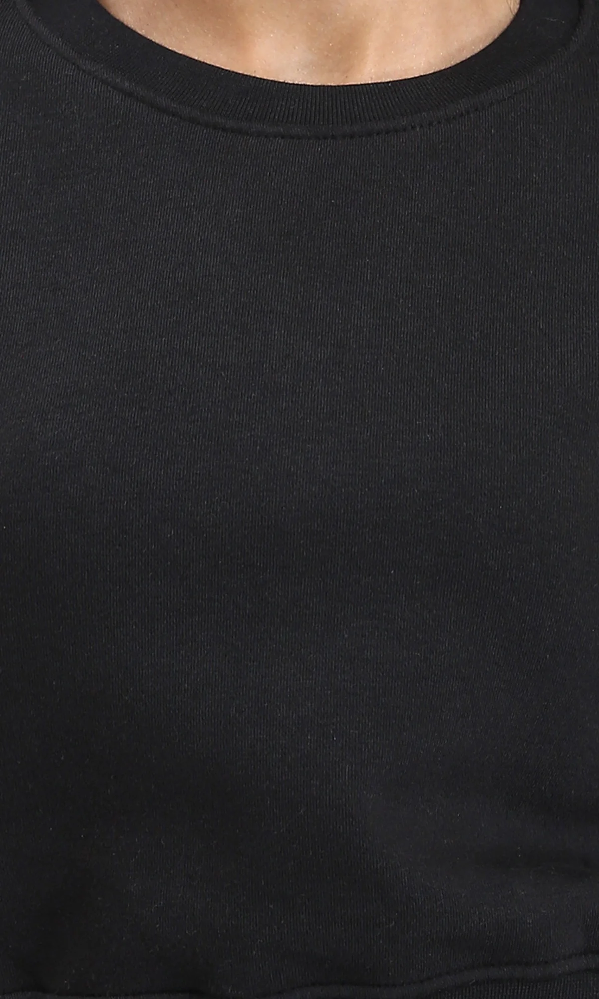 Ravin Women’s Boxy Cropped Fleece Sweatshirt - Black -R214798 - Image 3