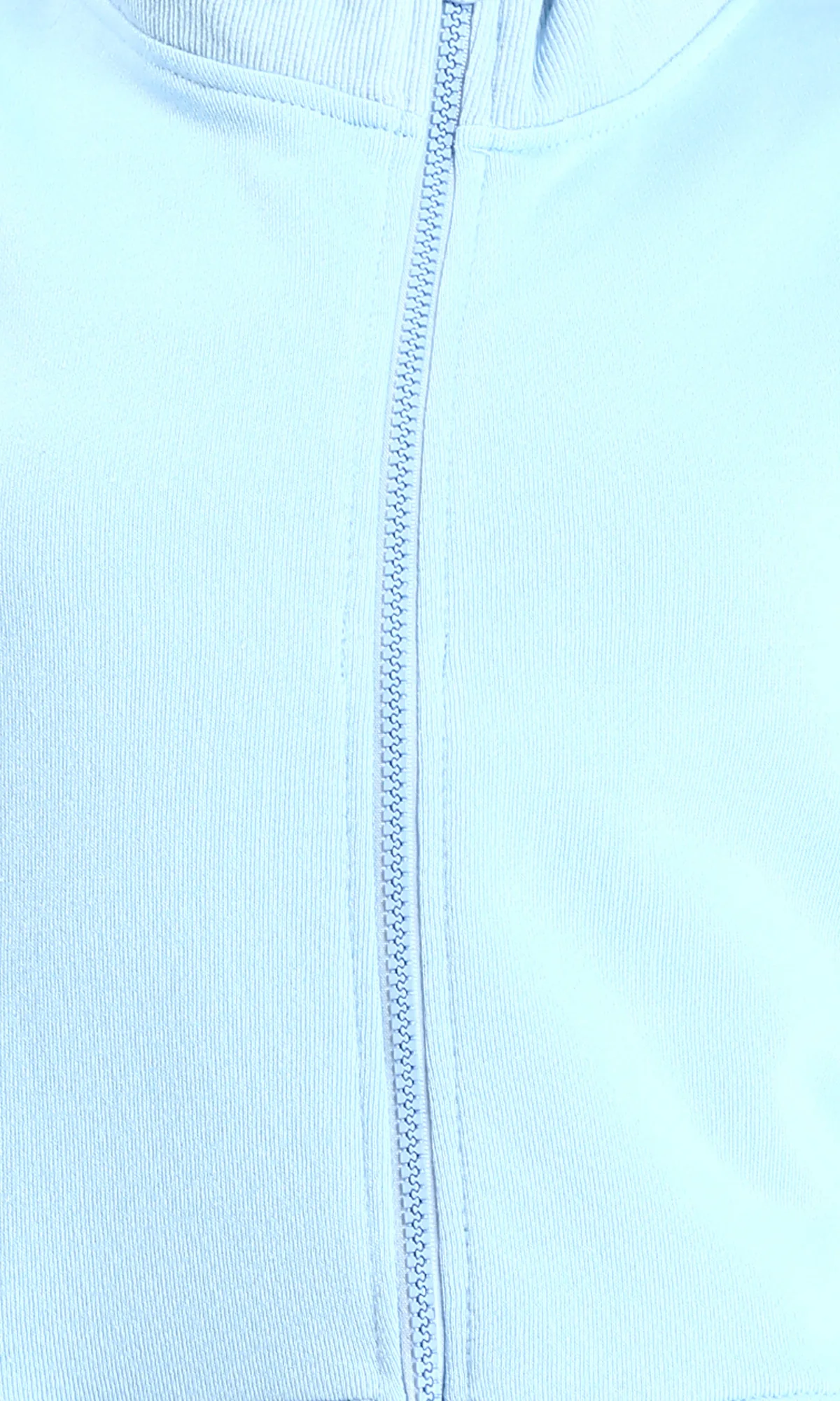 Ravin Women’s Cropped High-Collar Zip-Up Sweatshirt - Light Blue - R214306 - Image 3