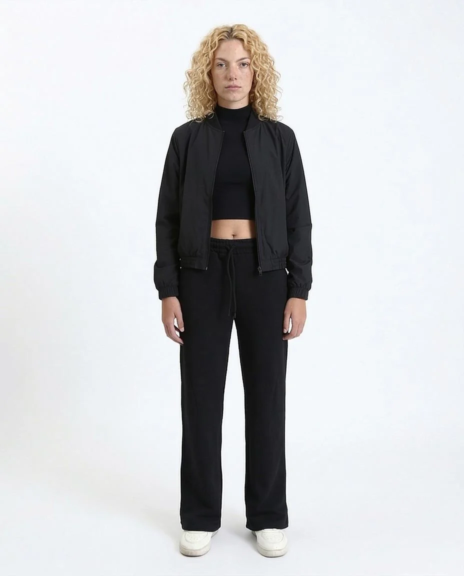Ravin Women's High-Waist Wide-Leg Track Pants with Seam Detail - Black - R213761 - Image 4