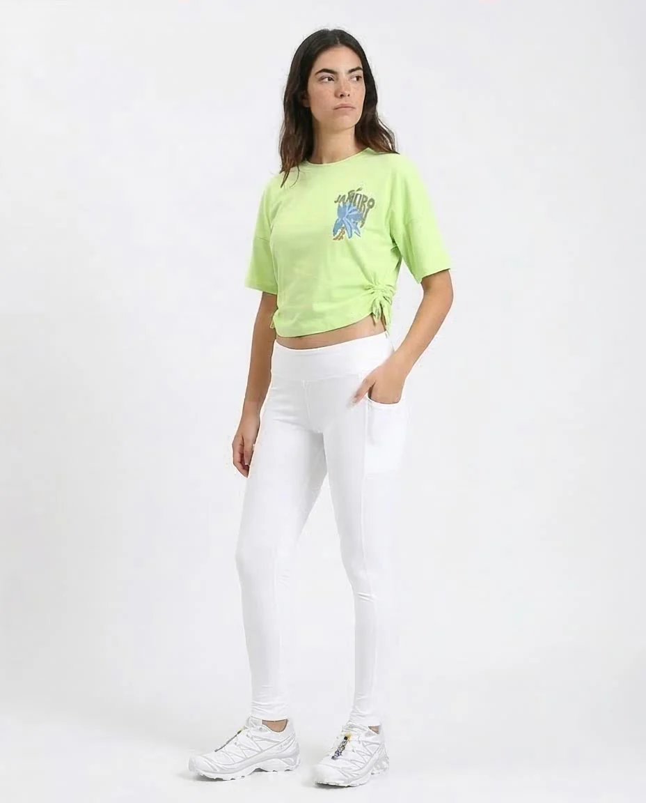 Ravin Women's Rio de Janeiro Graphic T-Shirt – Adjustable Side-Cinch Hem-Lime Green - O203336- - Image 5